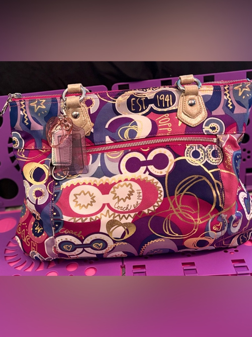 Coach Poppy pop graffiti purse 👛❤️🍦🍦🍨🍨❤️❤️🍦🍦❤️❤️excellent condition